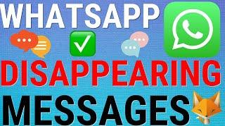 How To Turn On Disappearing Messages On WhatsApp