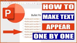 In Powerpoint how to make text appear one by one | Microsoft Powerpoint Tutorials