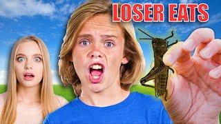 Losers Eats ! Girls Vs Boys Mystery Box of Lies Challenge!