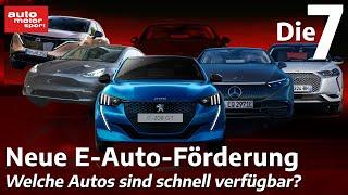 Neue E-Auto-Förderung - welche Autos sind schnell verfügbar? I auto motor und sport