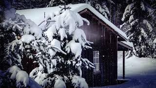 Free No Copyright Relaxing ASMR Winter Cabin Snowstorm, Gusty Wind, Blowing Snow for Calm Meditation