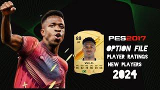PES 2017 Option File New players rates 2024