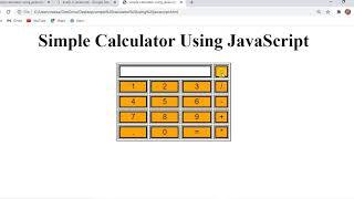 Simple calculator using Javascript