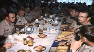 General Omar N. Bradley arrives for a formal lunch in Hawaii. HD Stock Footage