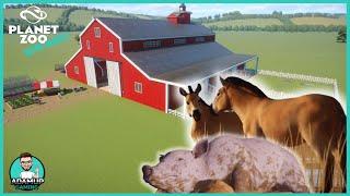 Farm and Barn Petting Zoo - Horse and Pig Habitat | Planet Zoo Mods | Speed Build|