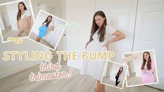 CUTE MATERNITY OUTFIT IDEAS  | THIRD TRIMESTER (+ earlier) PREGNANCY STYLING TIPS | KAYLA BUELL