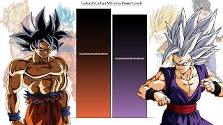 Goku VS Gohan All Forms Power Levels - Dragon Ball/ DBZ/ DBGT/ DBS/ DBS: Super Hero/ Manga