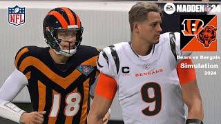 Madden 24 Bears vs Bengals Sim 2024-2025 Full 15 Minute Quarters (Madden 25 Roster) Game Play