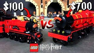 $100 vs $700 LEGO Harry Potter Hogwarts Express Comparison! 76405 vs 75955