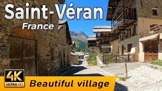 Saint-Véran, France - The beautiful village in high mountain | Walking Tour 4k.