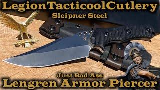 Lengren Knives Armor Piercer Long Clip Point in Sleipner steel.
