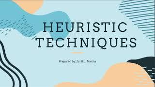 BSEM 35 - Heuristic Techniques