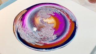 Must See Violet Explosion! - Galaxy Pour With MIX - Acrylic Pour