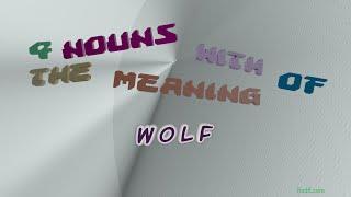 wolf - 4 nouns synonym to wolf (sentence examples)