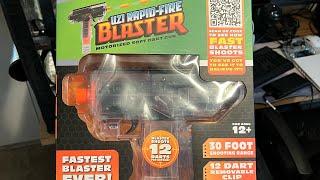 Uzi rapid fire blaster( 4 motors )- unboxing and first fire- RC  Cincy Extras