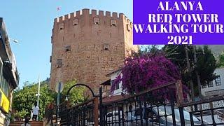 ALANYA RED TOWER WALKİNG TOUR 2021 ! alanya antalya turkey holiday 2021 ! turkey travel