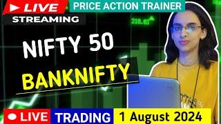 Live Trading Nifty / Banknifty | 1 August 2024 |  #stockmarket #nifty  #livetrading