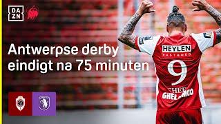 Royal Antwerp FC vs. Beerschot bij 4-0 gestaakt door fans van Beerschot. ‍️