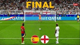 Spain Vs England FINAL - Penalty Shootout - UEFA Euro 2024 | Yamal vs Saka | PES Gameplay