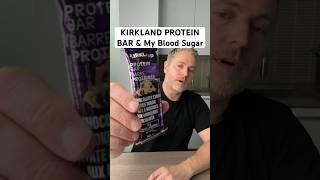 Kirkland protein bar and my blood sugar. #glucoselevels #bloodsugar #proteinbar