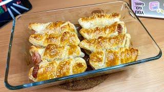 Sausage in puff pastry. Even kids can handle it! Simple recipes for every day.