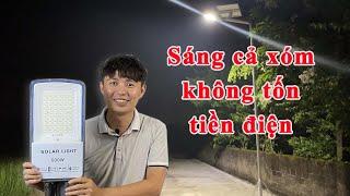 Đèn năng lượng mặt trời bàn chải mắt ngọc 500W siêu sáng mã HLC-500 | Hoàng Long Solar