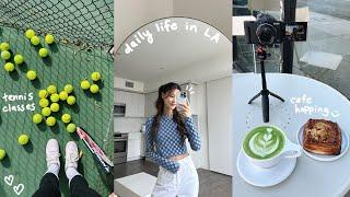 weekly vlog  tennis + barre class, exploring LA, cafes, productive lifestyle, first sunset of 2023