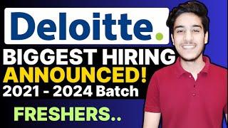 Deloitte off campus drive for 2024 batch | Deloitte hiring for 2024 batch | Off campus placement