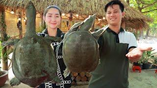 Tastiest Turtle Roast with Salt recipe / How to cook Turtle for precious taste - Cooking with Sros