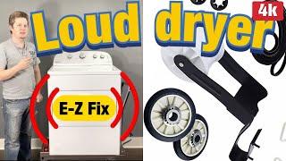 Dryer Making Loud Banging Squeaking Noise . Drum rollers & idler pulley replacement. Diagnose & fix