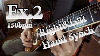 Electric guitar right&left hand synch