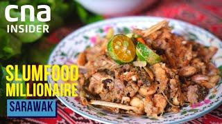 Papaya Buds & Chicken Cooked In Bamboo At Bintulu, Sarawak | Slumfood Millionaire | Malaysia