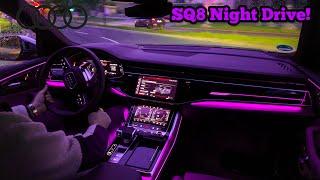 2025 Audi SQ8 Night Drive Full Review! Pov drive with 507HP V8!