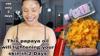 Try using !! Johnson oil an papaya for lighter flawless skin tone how to make papaya oil for skin