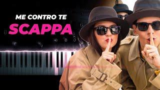 Me contro Te Music - SCAPPA - piano karaoke instrumental cover testo