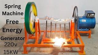 We Make Flywheel Spring Machine Make Electricity Free Energy Generator 220v 15kw Alternator