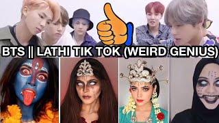 REAKSI BTS MENONTON LATHI TIK TOK (WEIRD GENIUS)