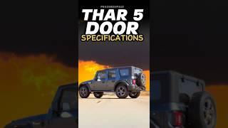 THAR 5 DOOR specifications #viral #shortsvideo #shorts #thar