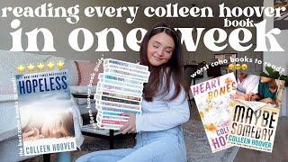 reading ONLY colleen hoover books for a week 🪵 i read every book by colleen hoover in 1 week!