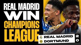 Vini Jnr & Carvajal Win Champions League For Real Madrid 2-0 Dortmund | Bellingham Celebrates