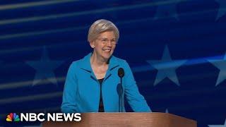 Sen. Elizabeth Warren says Harris 'can't be bought or bossed around' in DNC speech