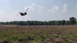 RNLAF CH47d Chinook low flying Ginkelse Heide Ede