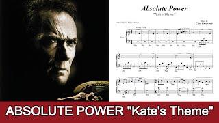 Absolute Power - Kate's Theme (piano solo with sheets)