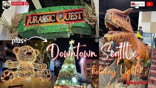 Exploring Jurassic Quest - #Dinosaurs #fairgrounds plus Seattle Holiday Lights!! #jurassicquest