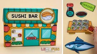 DIY Sushi restaurant  Pretend Play: Step-by-Step Crafting Guide