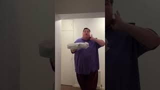 FAT GUY GETS SCARED  #shorts