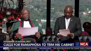 Calls for Ramaphosa to trim his cabinet