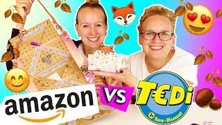 Shopping Haul HERBST Amazon vs Tedi DIY BASTEL CHALLENGE mit coolen Ideen fürs Zimmer | Eva vs Kathi