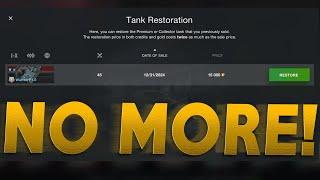 NO MORE TANK RESTORATION? WOTB