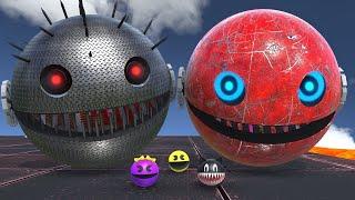 Robot Pacman vs Cartoon Cat vs Ms Pacman vs Scary Pacman X-33